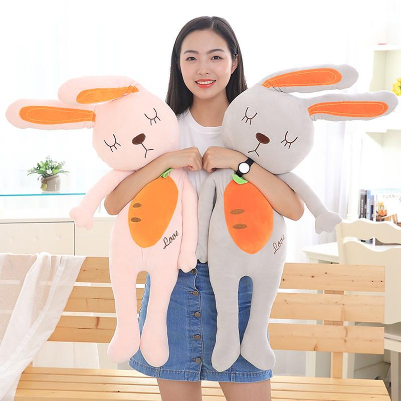 Plush Bunny Toy Carrot Sleep Pillow For Kids Girls Gift