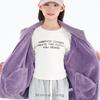 Kids Solid Color Fleece Jacket Boys Girls Stand Collar Zip Up Warm Coat Winter Outdoor