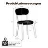2-Person dining chair set, made of linen fabric, comfortable and with seat cushion, is mid-century modern style, ideal for dining room and kitchen.