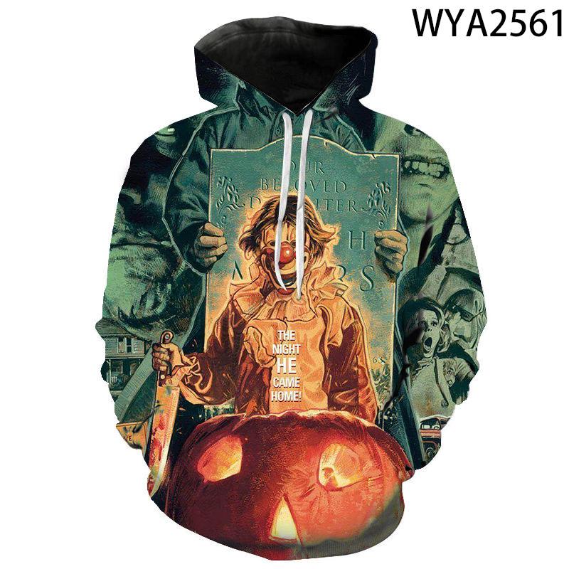 2026 Autumn Halloween Horror Michael Myers Men Children Hoodies Harajuku Streetwear Hooded Sweatshirts Pullover