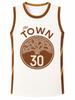 #30 The Town Vintage Jersey Brown Tree Logo Breathable Mesh Basketball Sleeveless Sports Fan Tank Uniform