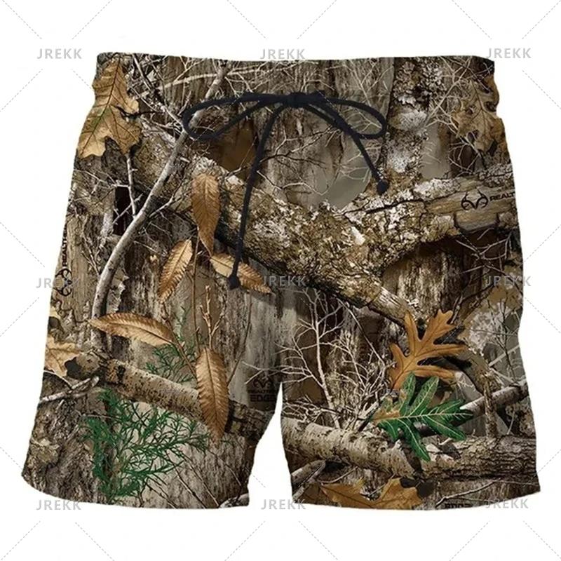 Summer 3d Camouflage Print Men's Shorts Fashion Personality Cool Natural Scenery Beach Shorts 2024 Oversized Swimming Trunks 4XL