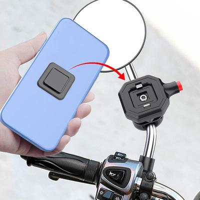 Evrensel Hızlı Çıkarma Motosiklet Elektrikli Moto Bisiklet Telefon Tutucu Navigasyon Desteği Dikiz Aynası Montaj Klipsi GPS Braketleri