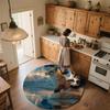 Ice Fox,Round Area Rug,Carpet Rug for Living Room Bedroom Sofa Playroom Decor,Non-slip Floor Mat