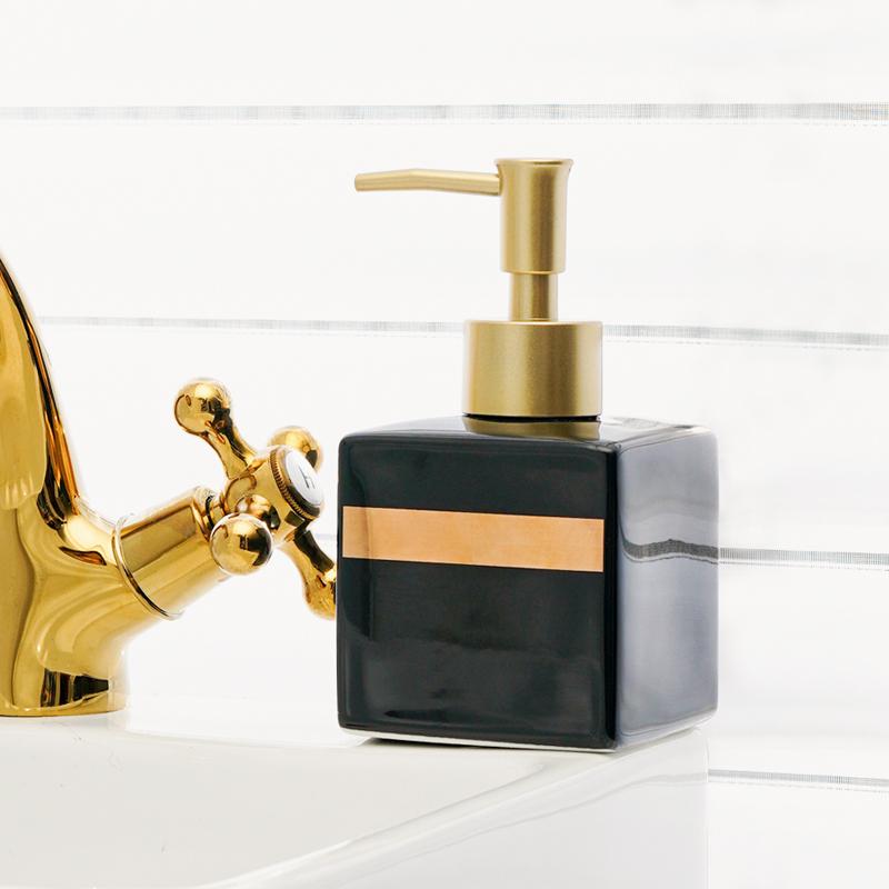 Bathroom Hand Sanitizer Soap Dispenser Gold Press Ceramic Lotion Bottle Hand Sanitizer Dispenser Bottle Bathroom Accessories