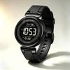 Orologio Digitale Unisex SKMEI Nero Oro Minimalista Doppio Fuso Orario 2633