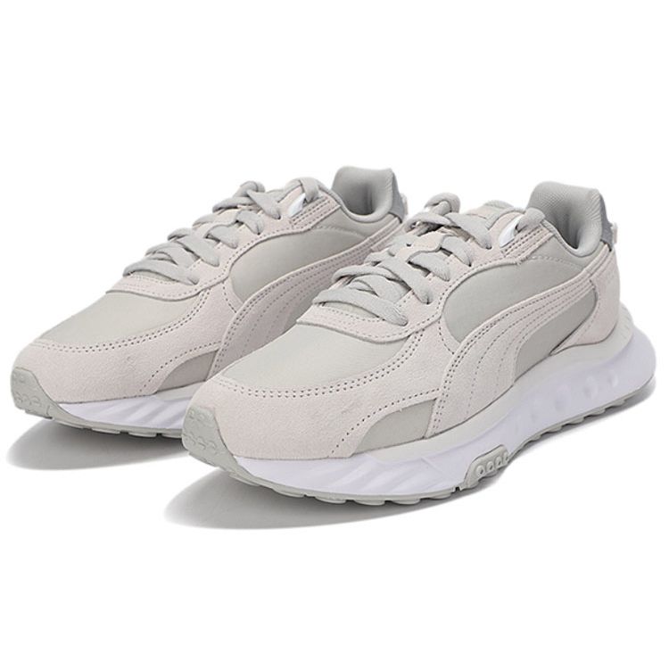 Puma Wild Rider Retro Versatile Deconstructed Design Breathable Low-Top Training Shoes Unisex Sneakers Beige 381637-02