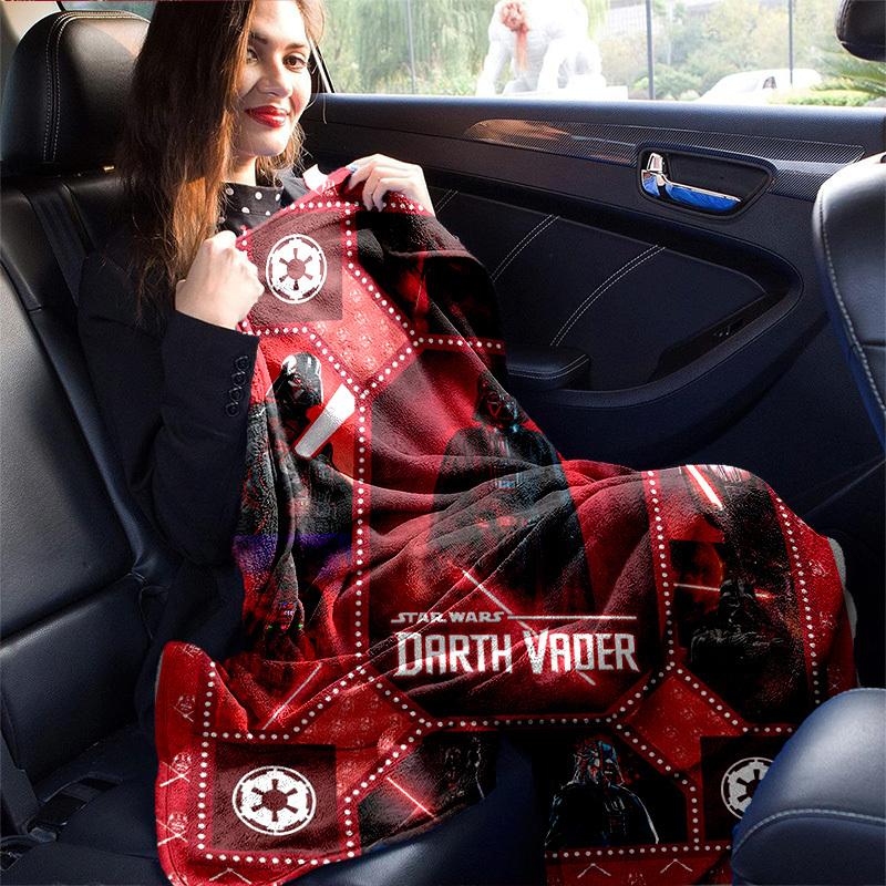 1pc. Star Wars Darth Vader Red Patterned Blanket, Home Decorative Throw for All Seasons, Cartoon Design Gift for FansE070