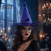 Spooky Spider Web Party Headwear Halloween Witch Hat, with Lace Mesh And Simulated Spiders, Gothic Wizard Costume Accessories Style Accessory,
