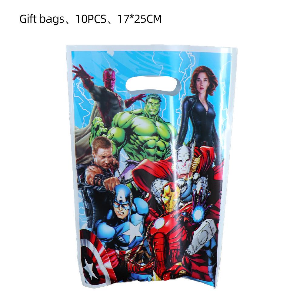 Avengers Tableware Set: Bunting, Cups, Plates, Masks, Cutlery, and Gifts for Indoor Parties