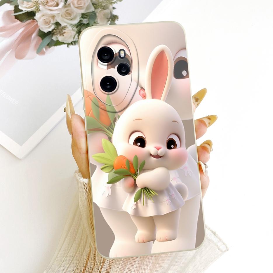 For Honor 100 Pro 5G Case MAA-AN10 Cute Cat Duck Cartoon Cover Soft Silicone Matte Phone Case For Honor 100 Honor100 Pro 5G Bags