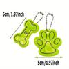 1-2PCS Cute Cat Paw Reflective Keychain Night Safety Kids Pet Double-sided Reflective Backpack Accessories Pendant