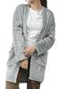 Aunii Fur Fleece Pajama Cardigan Winter Solid 8239 Women's Robe, Outerwear, Color, Loungewear, Blanket, Throw, (B-GRY M-L)