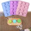 Chocolate Flower Soap Mold 12 Cavities Different Shapes Silicone Molds Fondant Rose Floral Mould for Baker Lover Dessert Ice