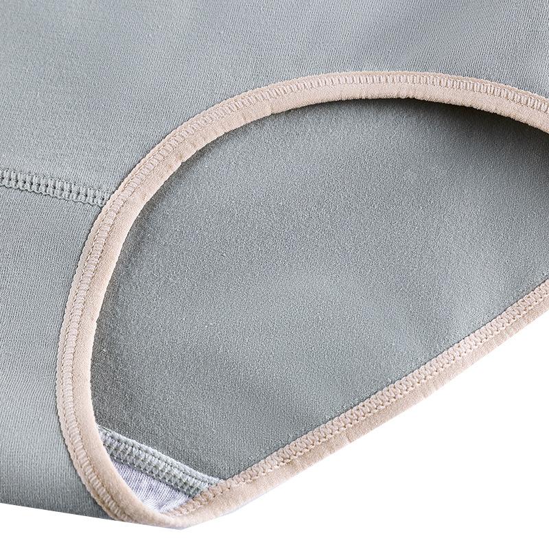 Boxed 4 Baumwoll-Antibakterielle Damenunterwäsche mit mittlerer Taille, bedruckte Unterwäsche, einfache modische Dreieckshose