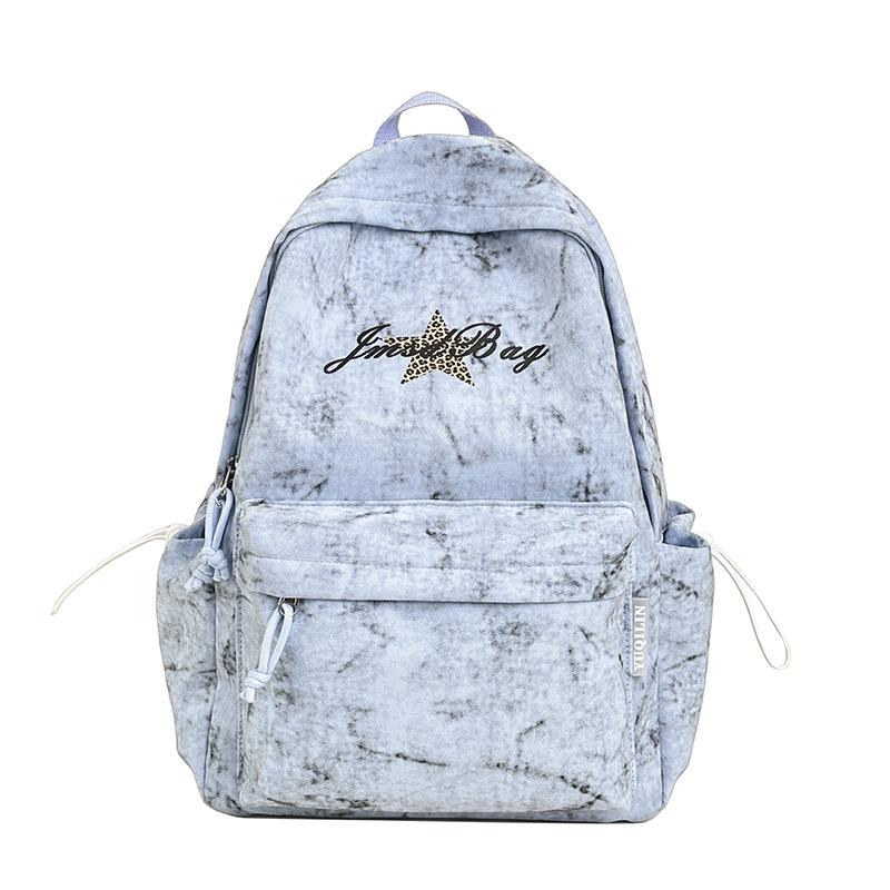 Zaino graffiti versione coreana zaino scuola superiore studente universitario zaino grande capacità zaino maschile e femminile coppie stampa tie-dye zaino moda