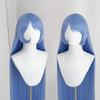 Cosplay Wig with Net, Long, Light Blue, Heat-resistant, Perfect for Halloween, Events, and More.