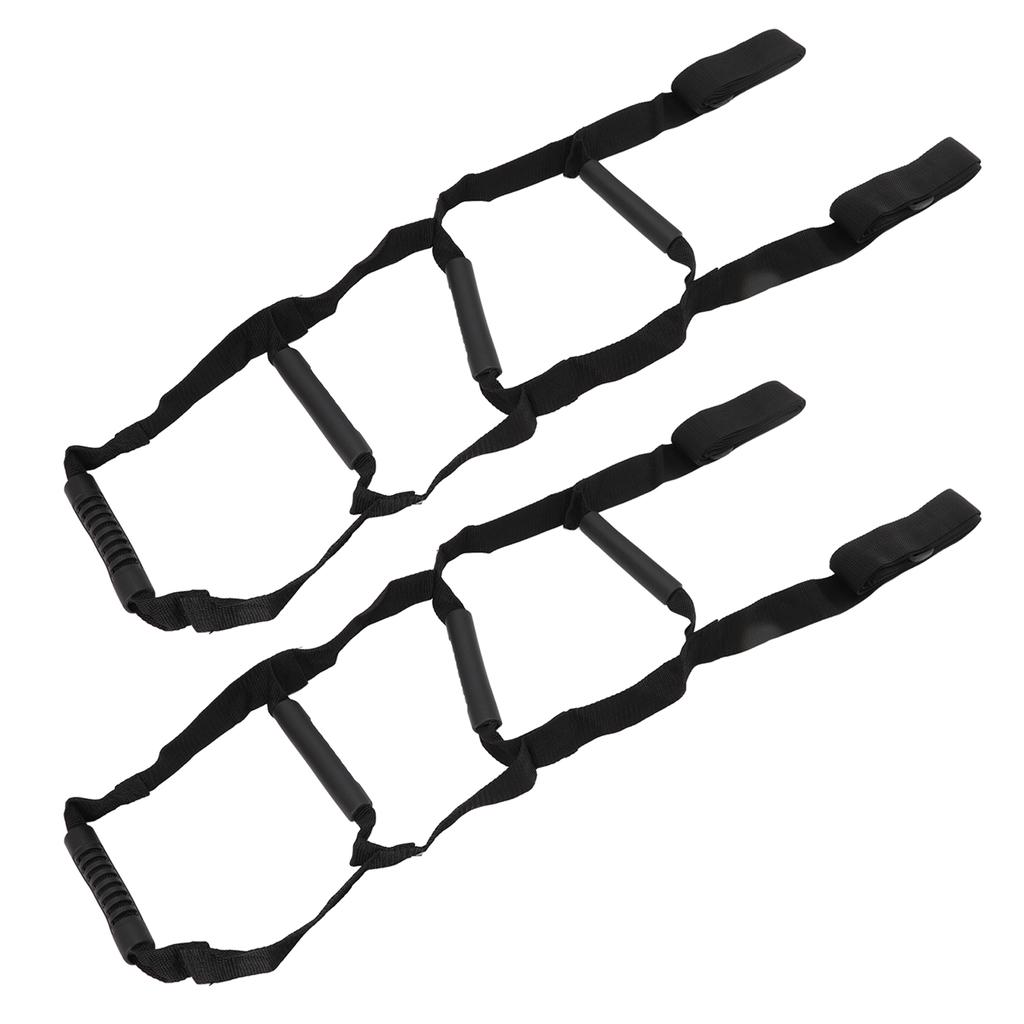 2PCS Bed Sit Up Helper Nylon Adjustable Four Sections Bed Ladder Assist for The Elderly