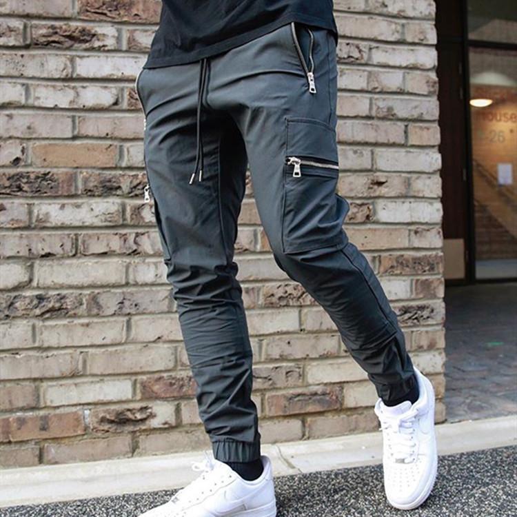 Muscle sports casual big pocket trousers men's fitness running training pants manufacturer