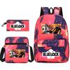 Large Capacity Schoolbag with Shoulder Strap; Student Three-piece Pencil Case Set