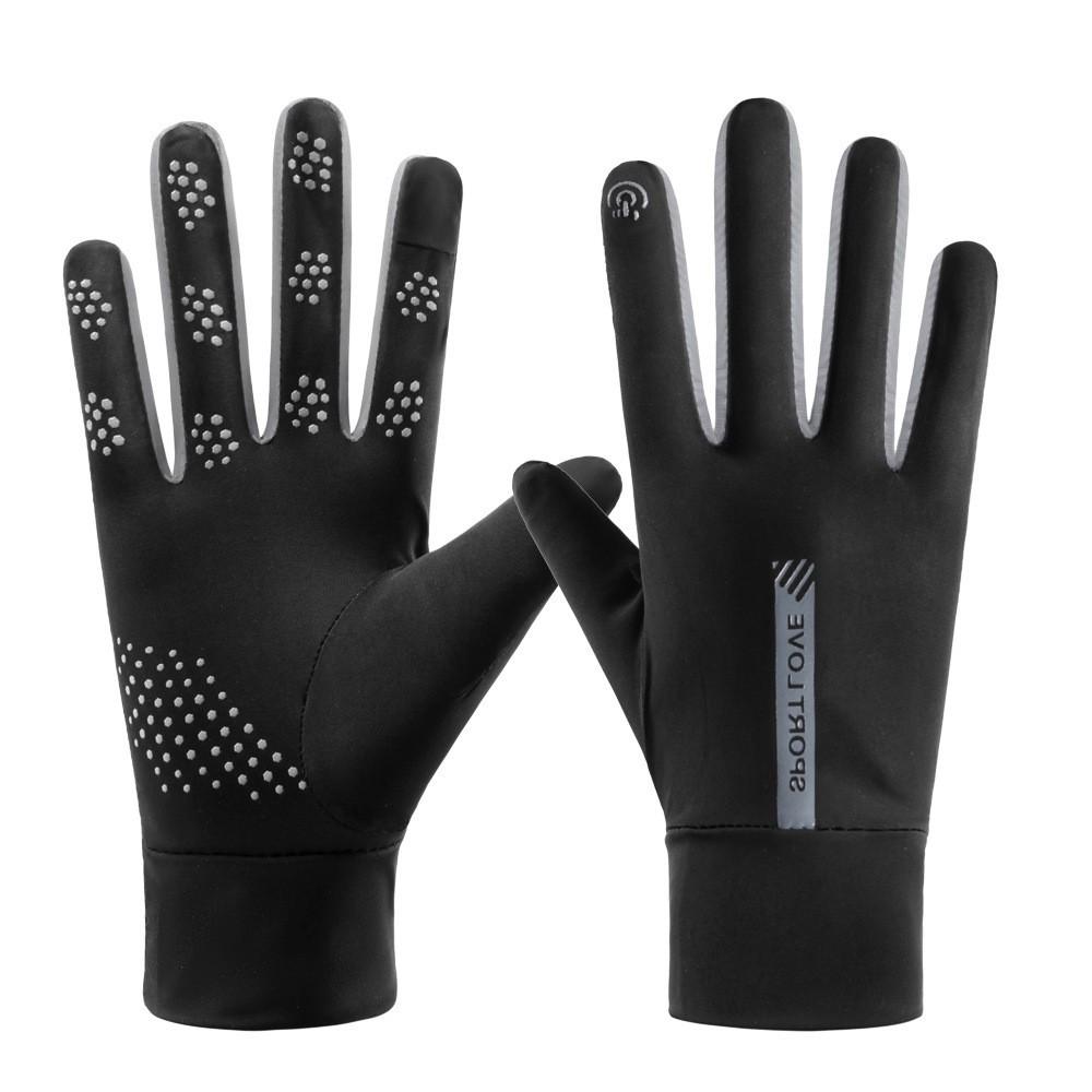 Summer Women's Sunscreen Gloves Women's Spring UV Thin Short Ice Silk Cool Outdoor Sunburn Breathable