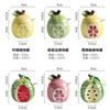 Creative Cartoon Fruit Ceramic Seasoning Jar Korean Hand-painted Salt Pepper Shaker Sugar MSG Bottle Household Kitchen Supplies