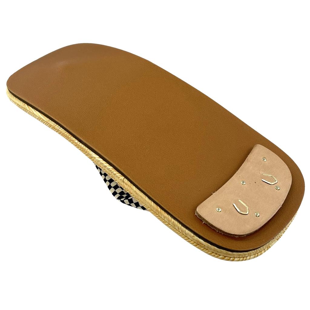 Edoten Geta Gemaakt in Geel Tatami Lichtgewicht Klein Patroon Geruit Wit en Maat LL Sandalen, Japan, Dubbellaagse Zool, Japanse Stijl Sandalen, Zool,