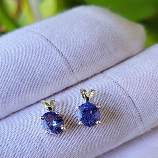 Natural Blue Tanzanite Gemstone 925 Sterling Silver Single Pendant, Christmas