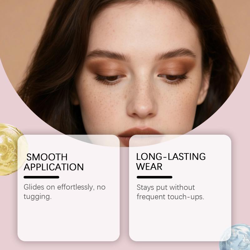 Creamy Texture Double End Eyeshadow Stick Dark Brown Glitter Matte High Pigment Eye Pencil for Quick Morning Routine
