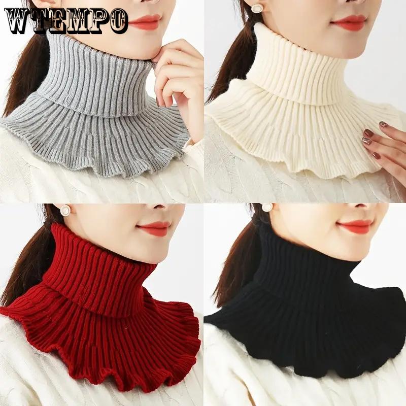

Women s Neck Scarf with Autumn and Winter Thick Warm Neck Protection Knitted Fashionable Yarn Collar one size сірий колір