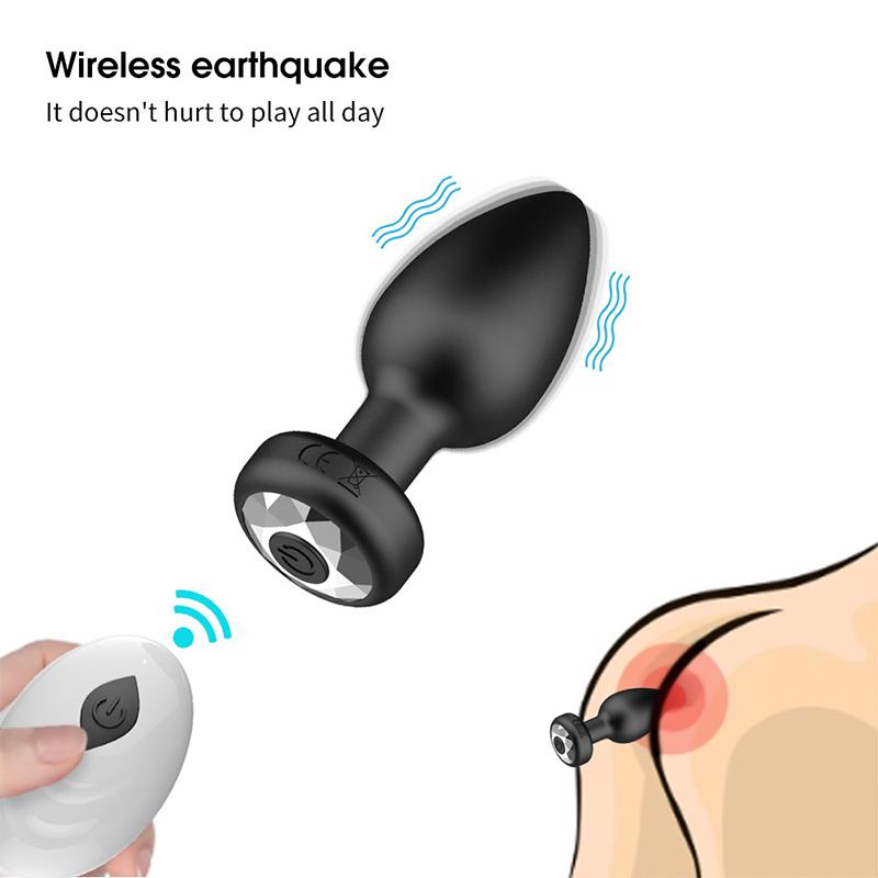 10 Frequency Remote Control Vibrating Anal Plug, Vaginal Clitoral Vibrator and Set