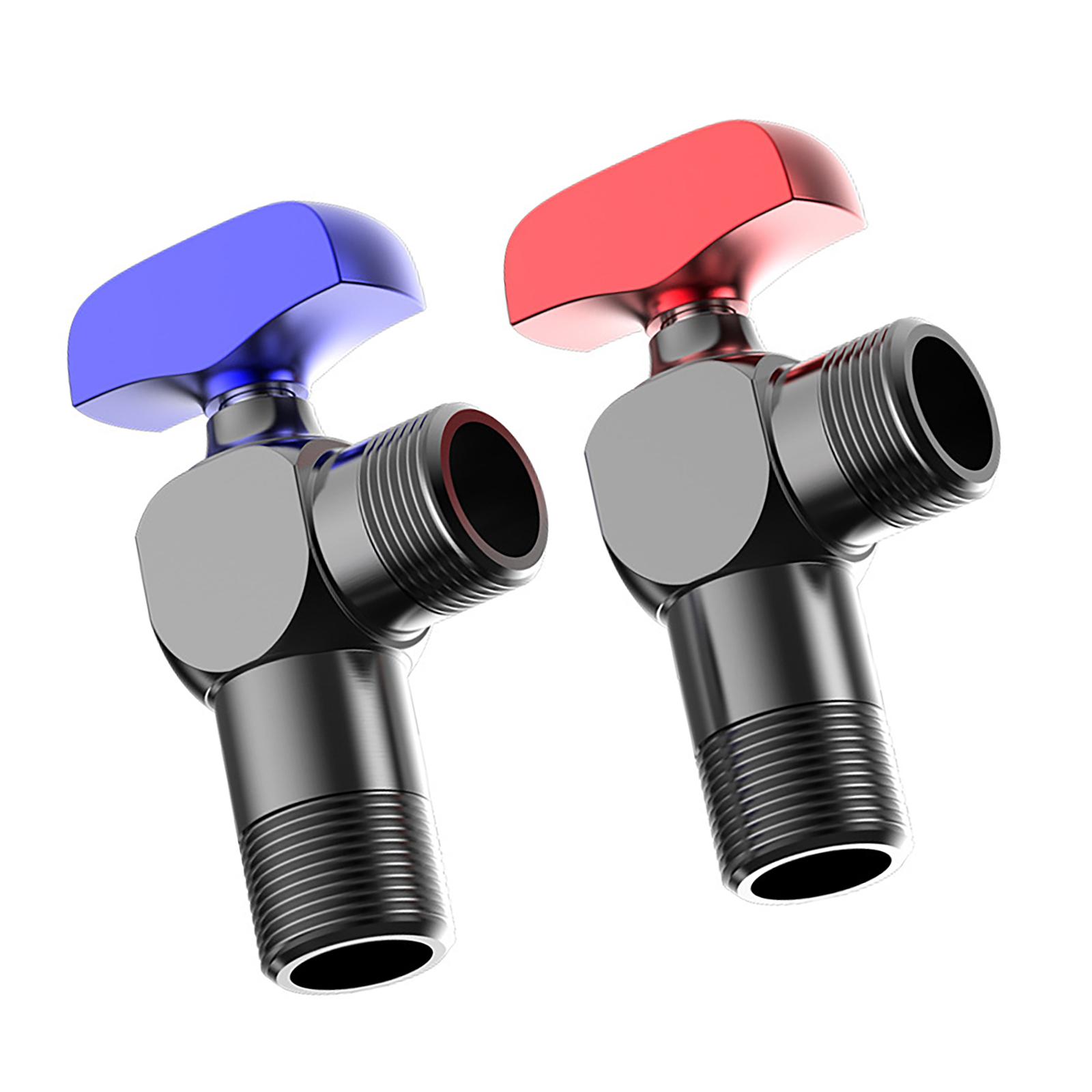 

2pcs Water Heater Ball Valve 1/2inch Triangle Switches Simple Operate Triangle Valves for Residential Installation B