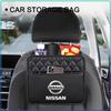 Car Organizer Storage Box Phone Pocket Pouch Back Seat Hanging Storage Bag For Nissan Nismo Tiida Sylphy Teana X Trail T30 T32 Almera Qashqai J10 J11