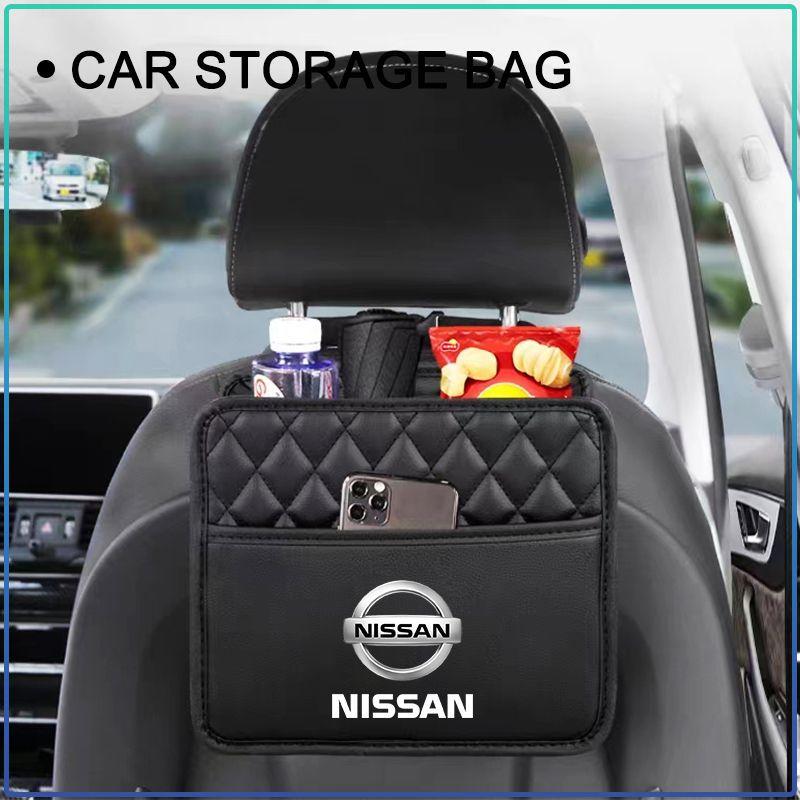 Car Organizer Storage Box Phone Pocket Pouch Back Seat Hanging Storage Bag For Nissan Nismo Tiida Sylphy Teana X Trail T30 T32 Almera Qashqai J10 J11