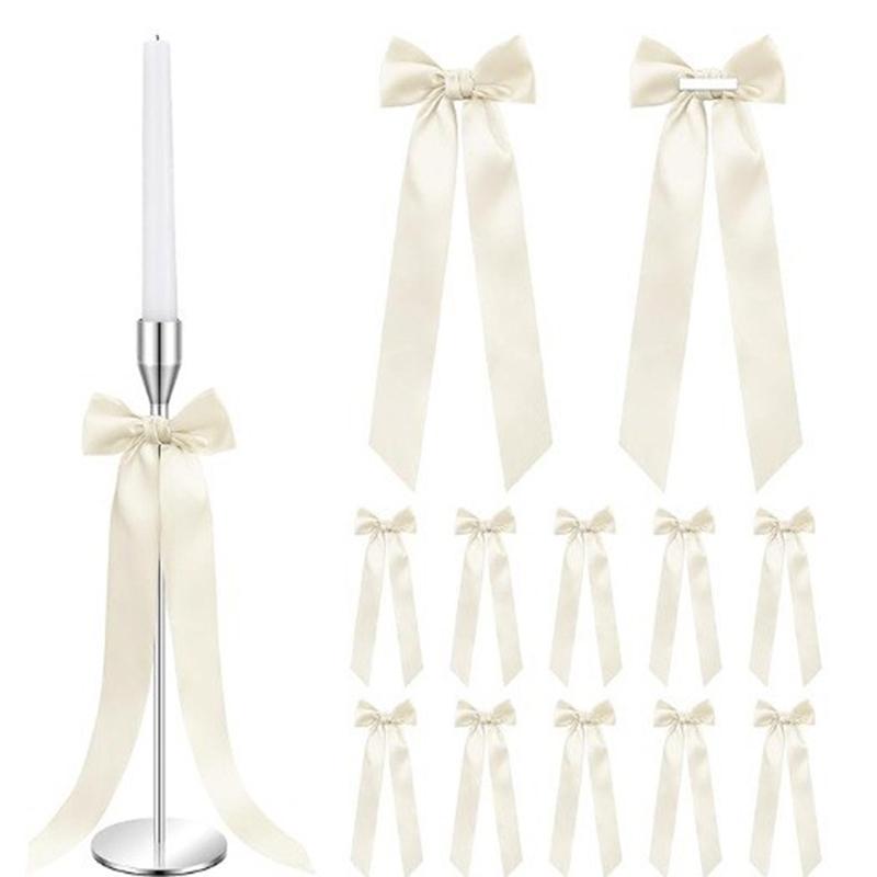 

12 шт./пакет Прикраси для столу Упаковка для подарунків Підсвічники Банти Декор Різдво Доступно кілька варіантів