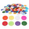 200 Stück Gemischte Farbe Harzknöpfe 15mm Rund 4 Loch Kinder Pullover Hemd Schnalle