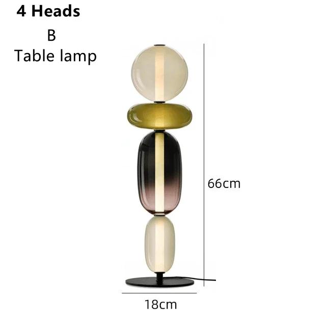 Nordic Design Colorful Glass Table Lamp for Bedside Dining Room Standing Light Exhibition Hall House LED Decor Lighting Study