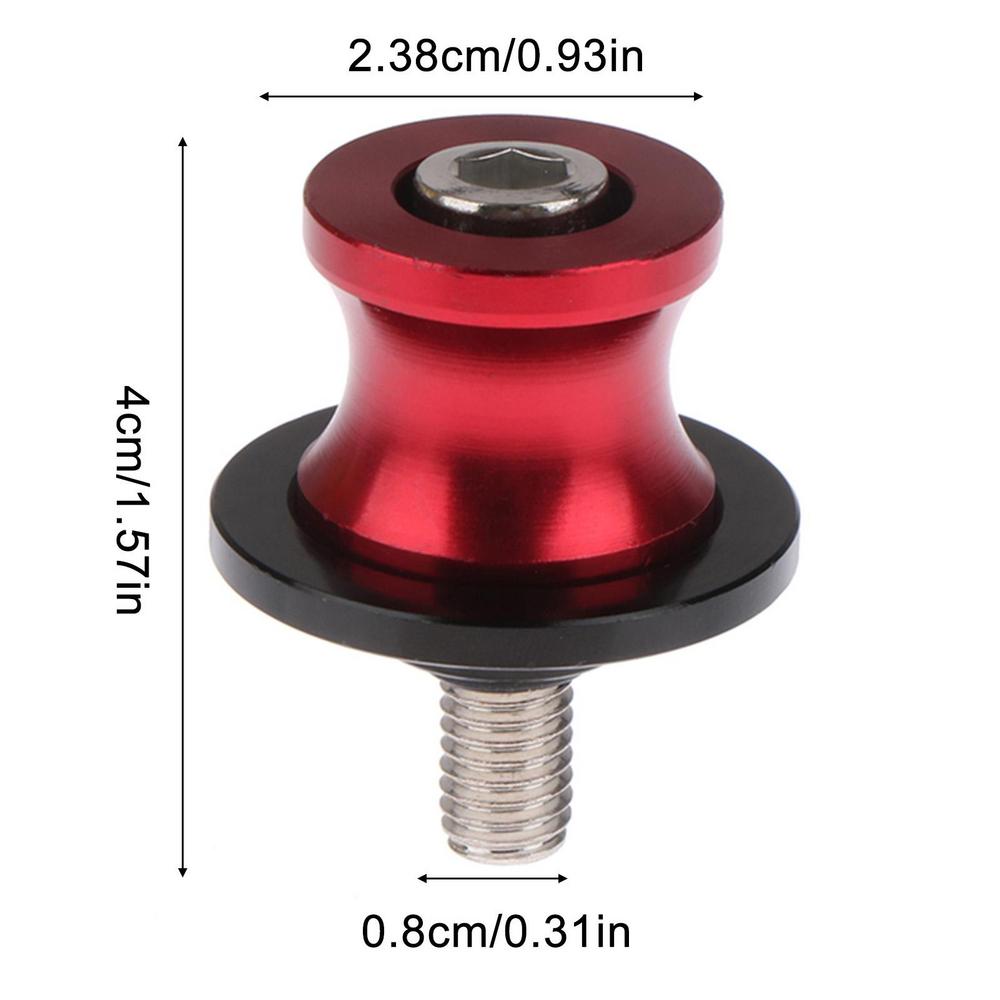 Motorcycle Swing Arm Sliders M8 Swing Arm Slider Stand Screws Swingarm Spools For Lifting Pin Screw Rear Sliders M8 Threads