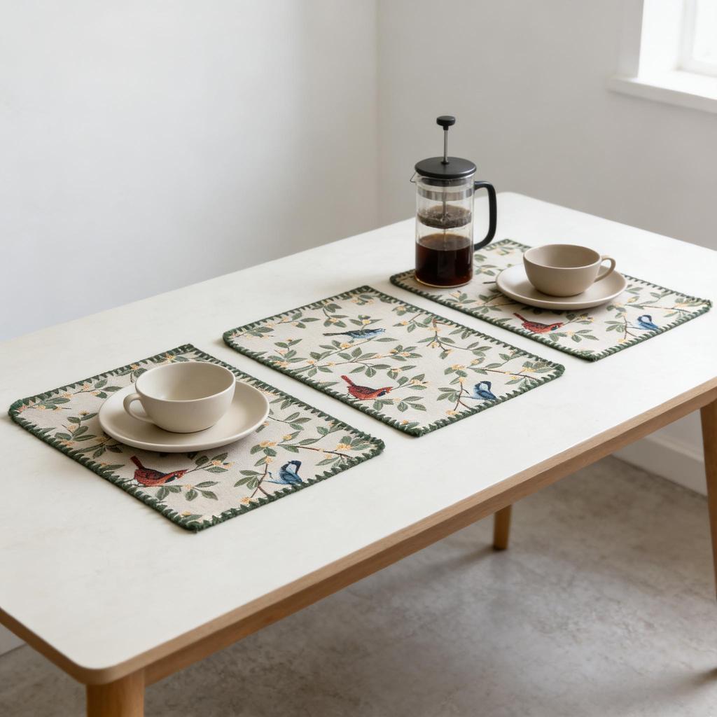 Washable 12 X 18 Inch Cotton Linen Non-Fading Home Kitchen Restaurant Wedding Decor Placemats