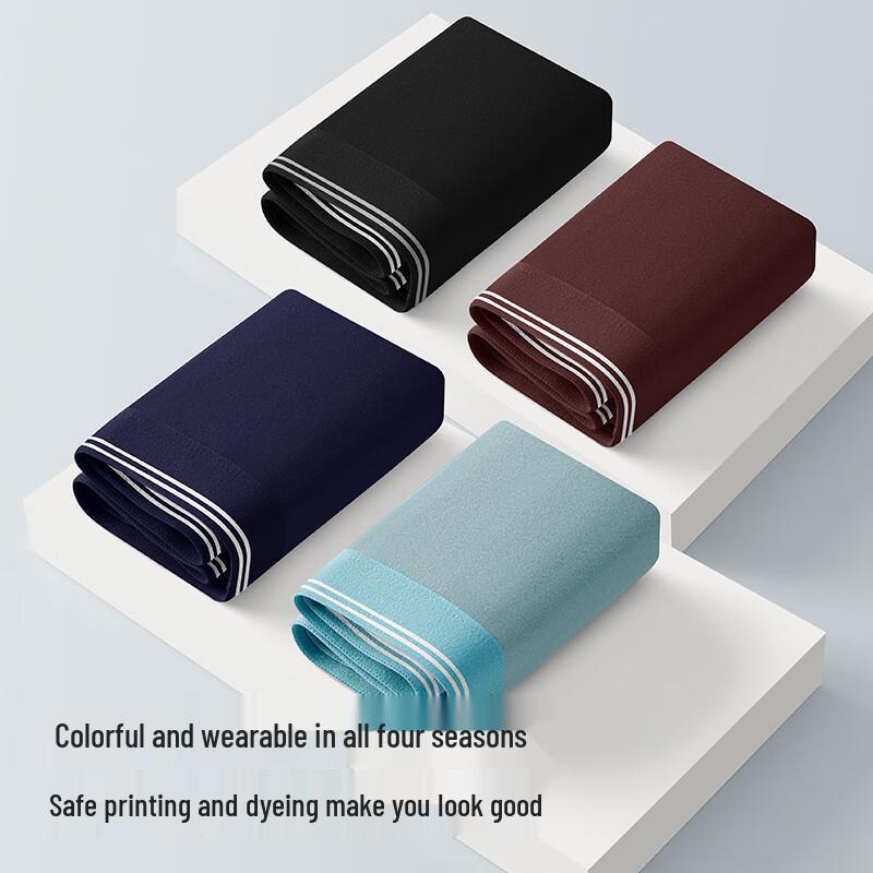 Yuzhaolin Men's Breathable Antibacterial Cotton Boxer Briefs Multipack