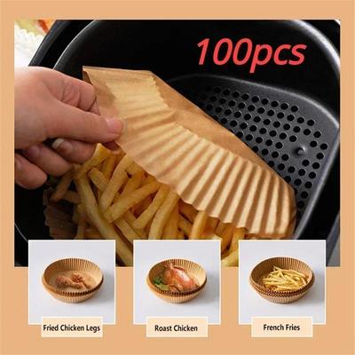 Friggitrice ad aria Carta per alimenti Fodera di carta usa e getta Airfryer Fornelli da cucina Piastra per barbecue a prova di olio Friggitrice a vapore Accessori per la cottura