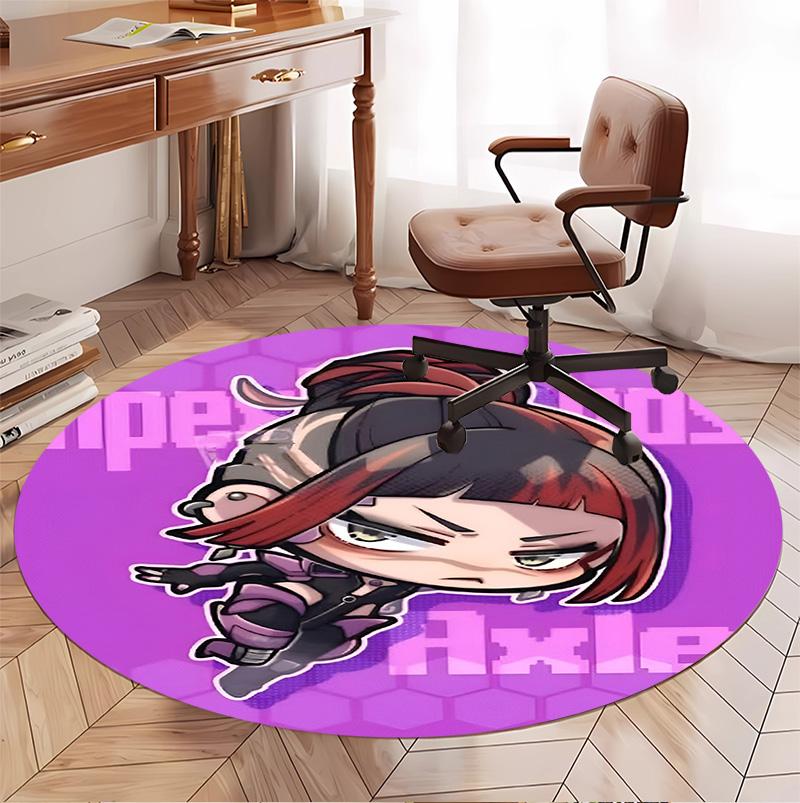 Apex Legends Pattern Round Rug, Indoor/Outdoor Mat, for Picnic, Gameroom, Bedroom, Office, Living Room, Home Decor Carpet, Birthday Gift