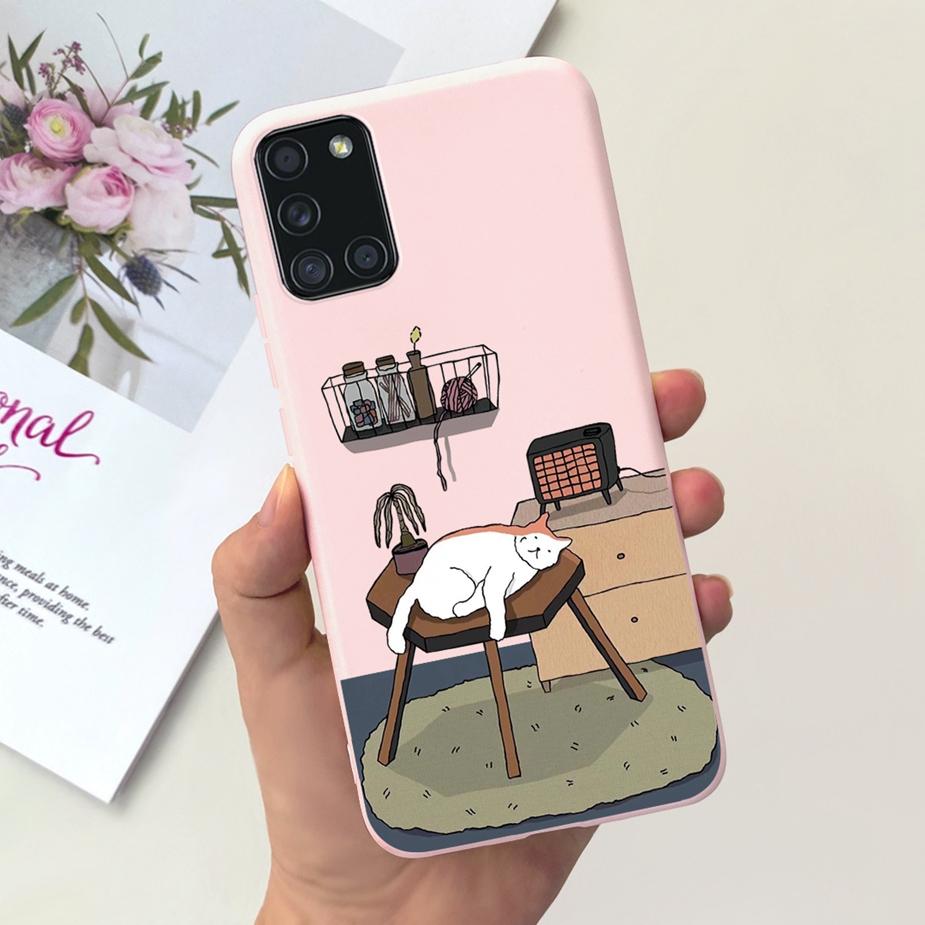 For Samsung Galaxy A51 A71 Case A515F A715F Cute Fashion Cartoon Painted Phone Case For Samsung A51 A 31 41 71 Soft Cover Bumper