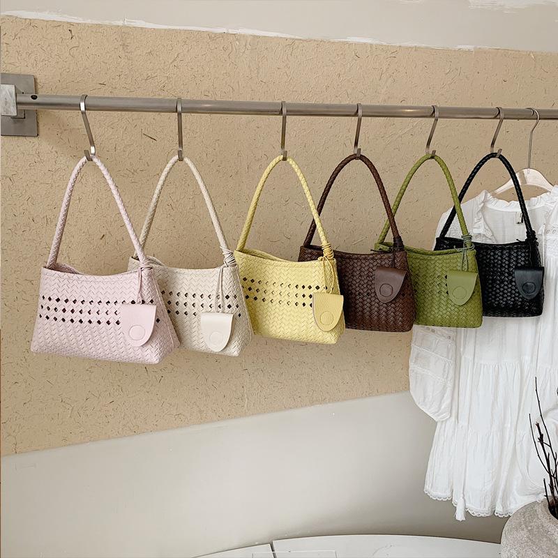 Weave Pattern Small Bag, Crossbody Bag, High-profile Appearance, Hollow Shoulder Strap, Single Shoulder Bag