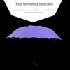 Water-Activated Blooming Dual-Use Black Glue Anti-UV Folding Sun Umbrella
