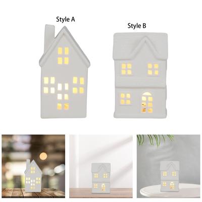 Case Ceramice Sat de Crăciun LED Case de Iarnă pentru Interior Dormitor Crăciun