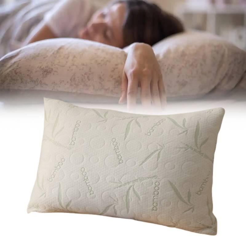 Memory Foam Luxury Pillow With Cooling Silk Knit Cover For Home And Hotel Use