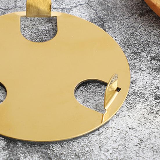 Sada 6 ks zlatých podložek z nerezové oceli s držákem Moderní zrcadlová podložka na nápoje kulaté podložky pod šálky pro kavárenský jídelní stůl