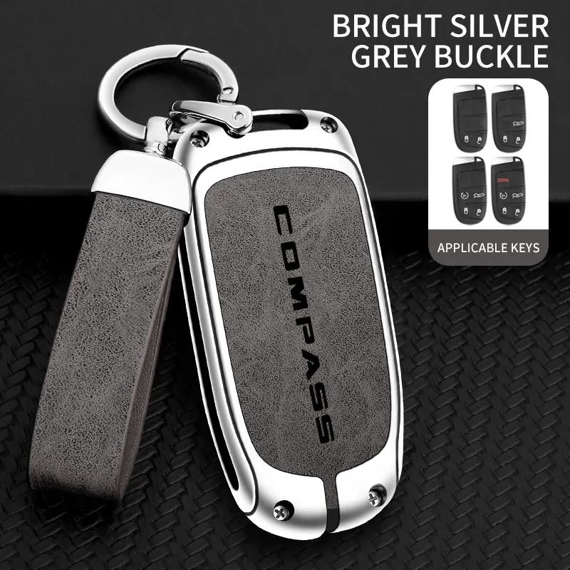 Car-Style Car Key Case For Jeep Compass Remote Control Protector COMPASS Logo For JEEP Car Key Cover Car Accessories