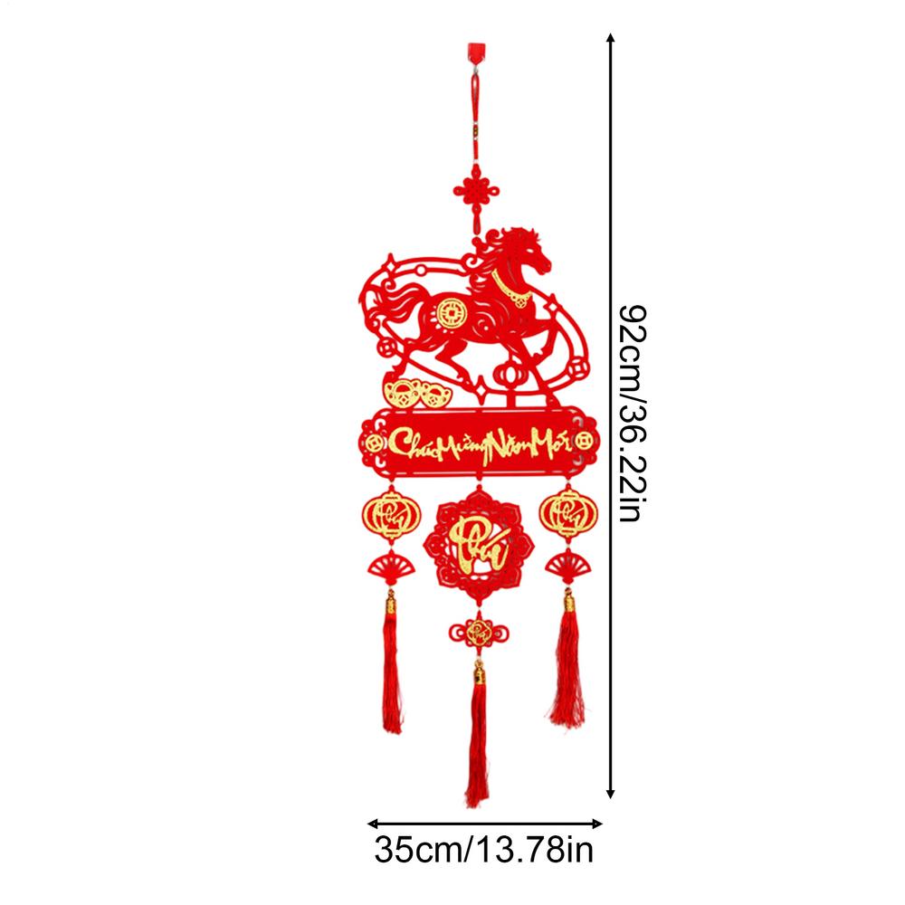 2026 Vietnamese Lunar New Year Horse Pendant Felt Vietnamese Paper-cut Decorative Collectibles Lunar New Year Ornaments
